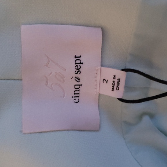 Nwt, Cinq a sept mint green bow detail fit and flare dress. - Picture 6 of 8